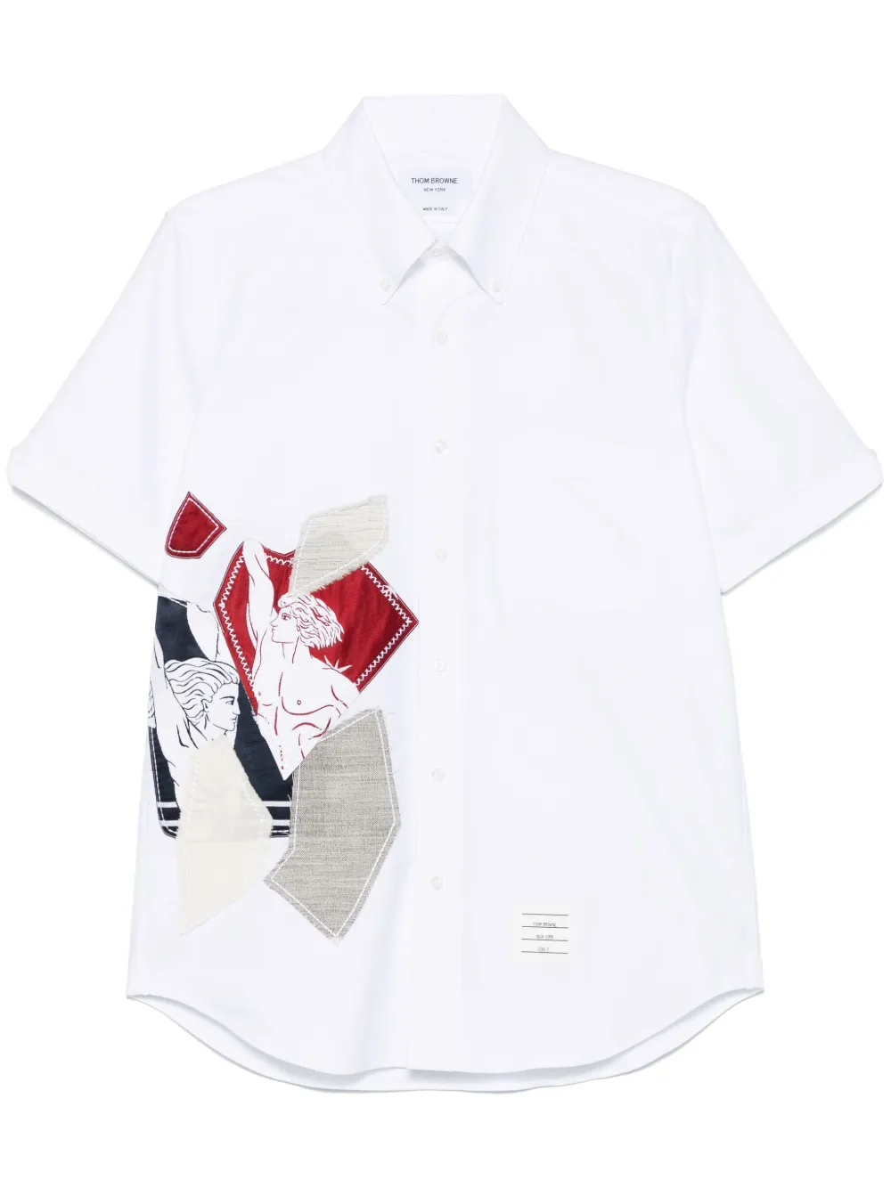 Thom Browne camisa con detalle patchwork | blanco | Image 1