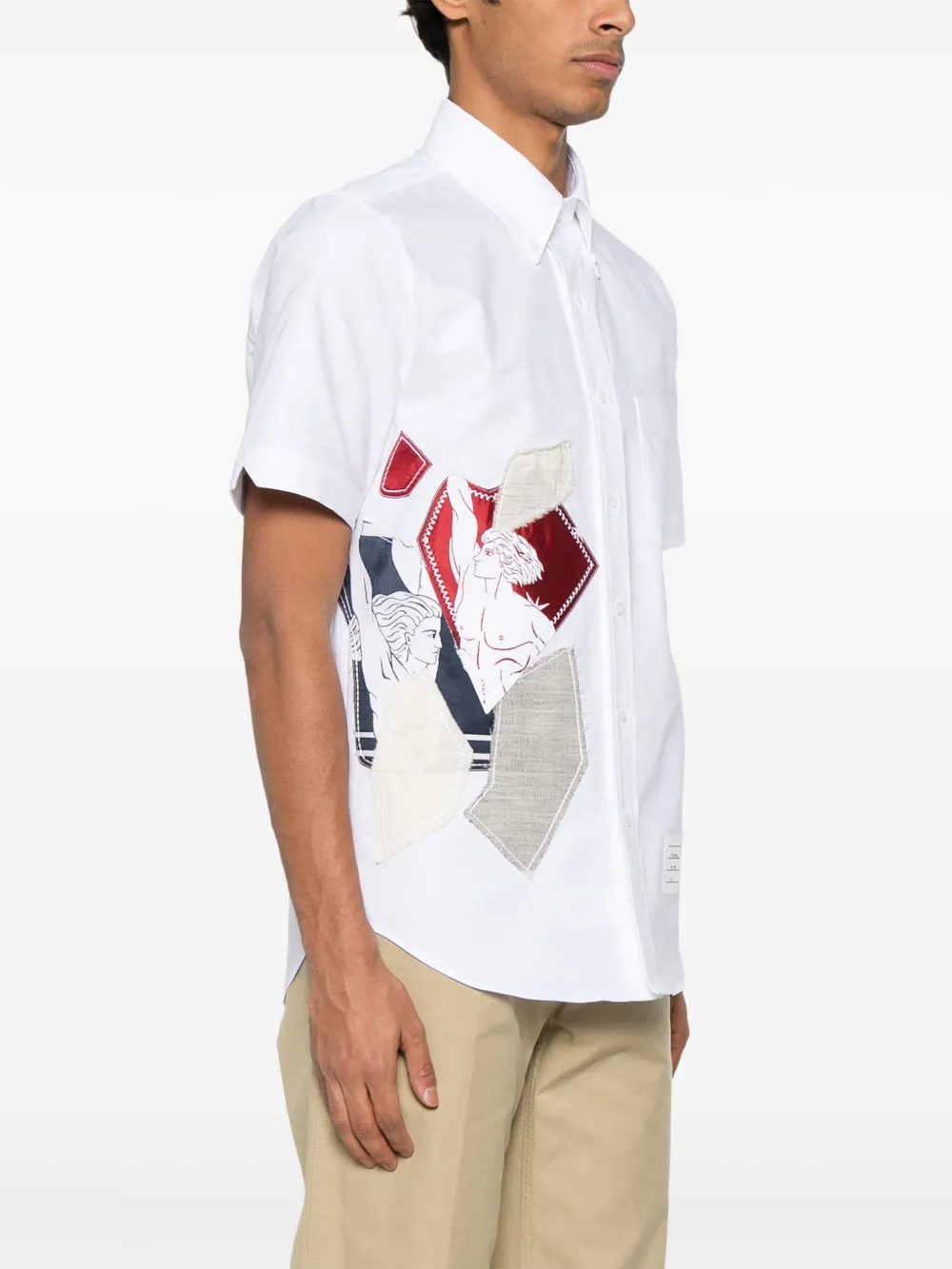 Thom Browne Overhemd met patchwork Wit