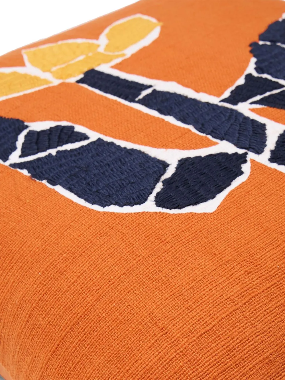 The Conran Shop Solitary Flower Cushion In Orange