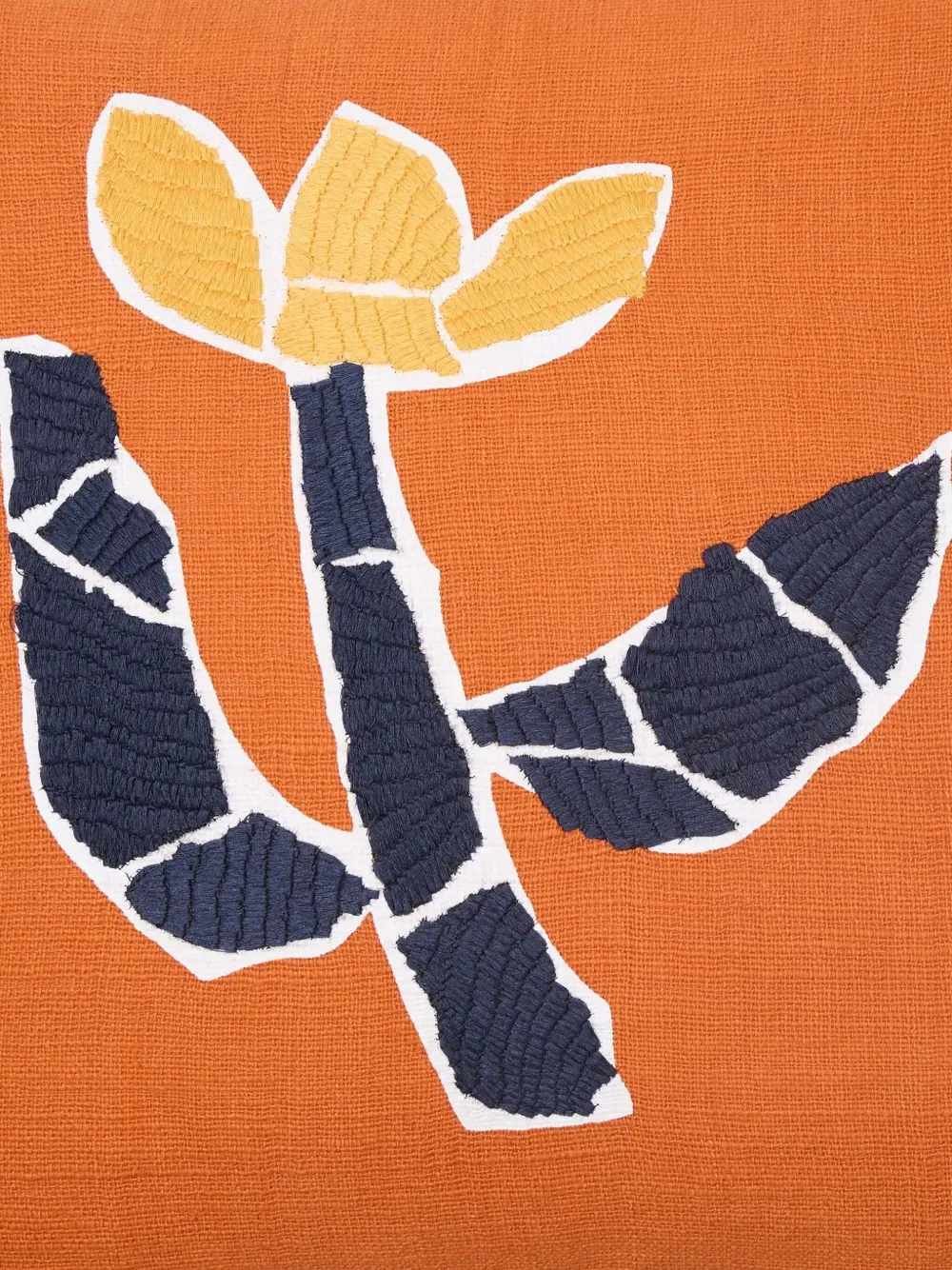 The Conran Shop Solitary Flower Cushion In Orange