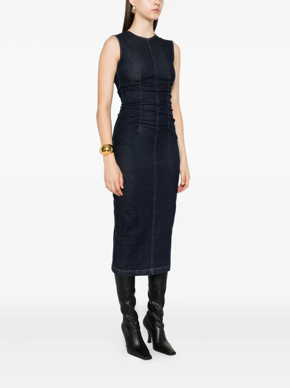 Sportmax Midi-spijkerjurk Blauw