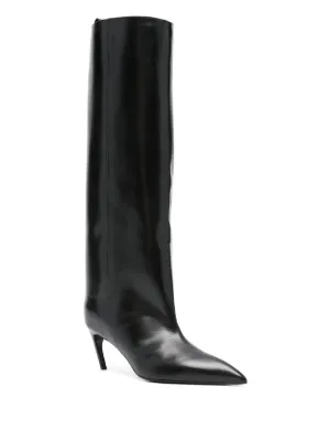 【The Attico】 Venus patentレザーブーツ Venus patent leather boots in black - The Attico | Mytheresa