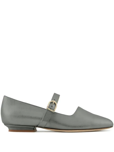 Giorgio Armani lamé-effect leather ballerina shoes