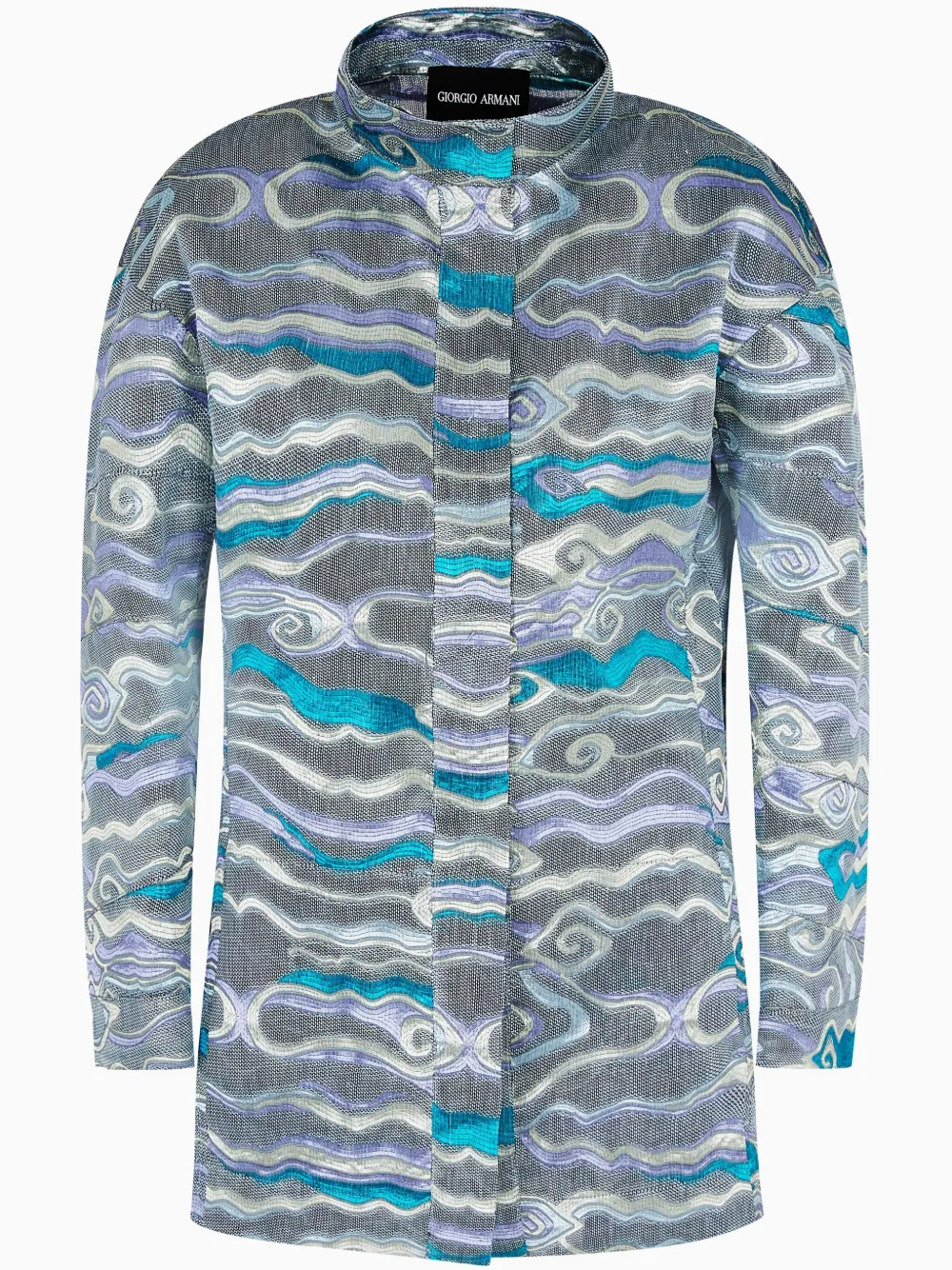 Giorgio Armani Giacca in fil coupé - Blu