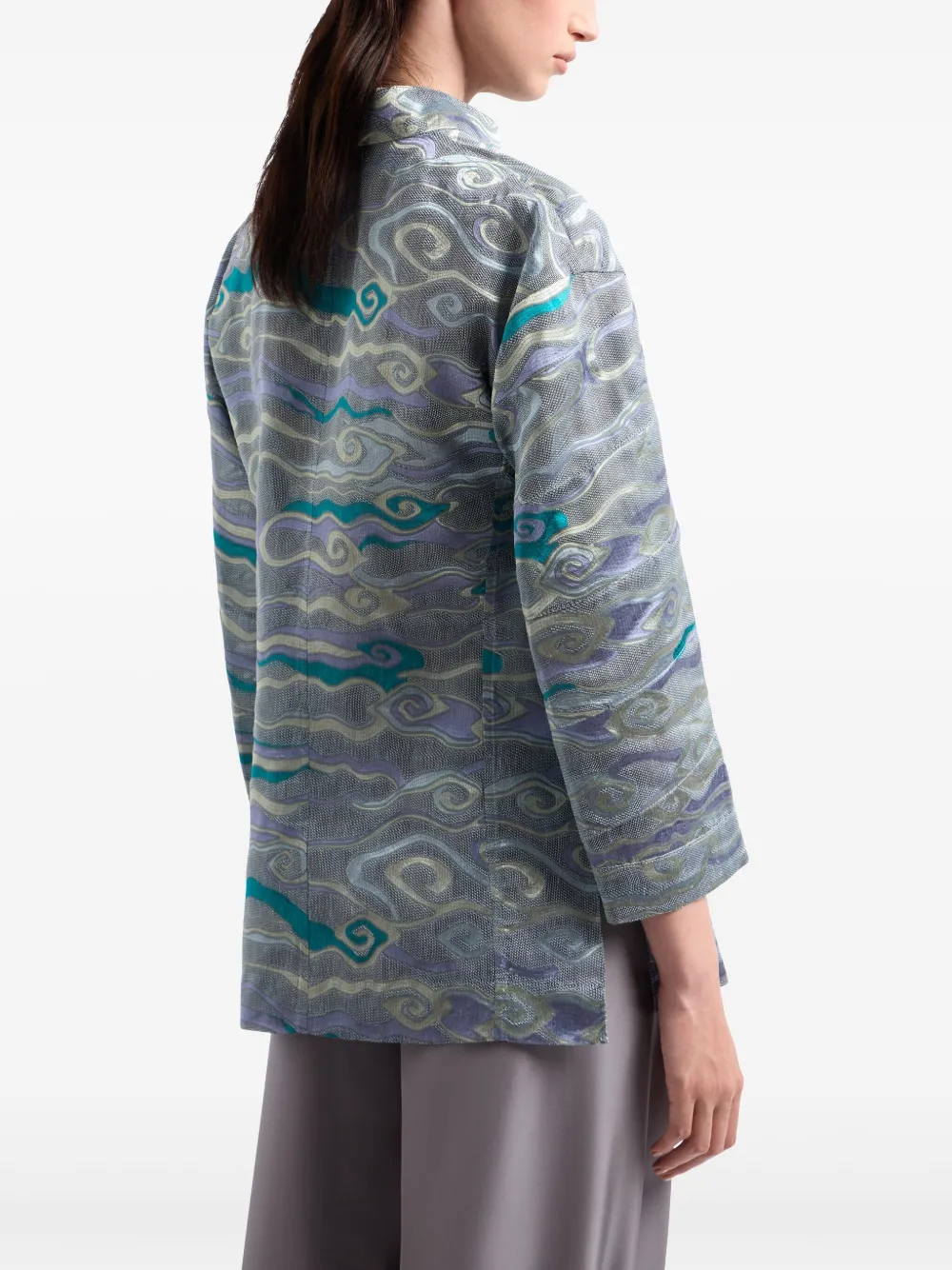 Giorgio Armani Fil-coupé jack Blauw