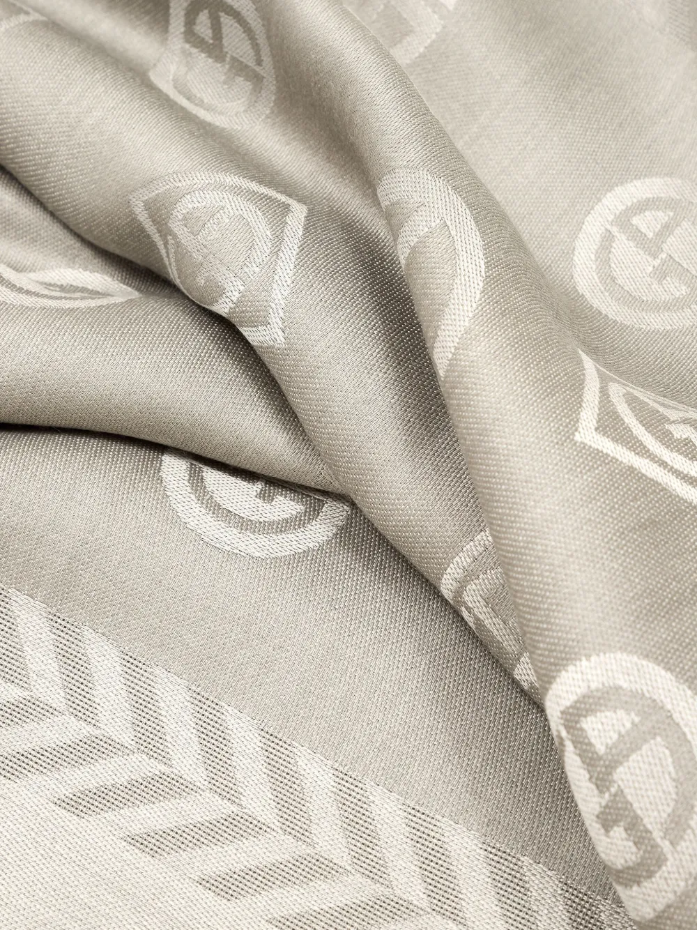 Giorgio Armani Sjaal met jacquard Beige