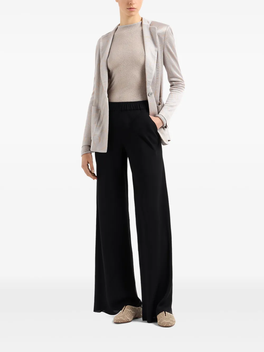 Giorgio Armani Zijden broek - Zwart