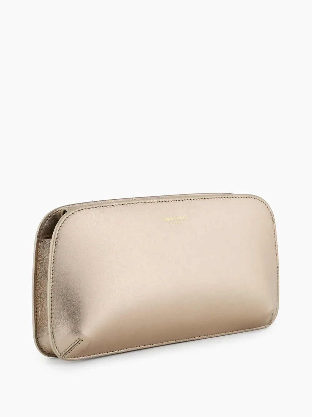 Giorgio Armani Leren clutch Goud