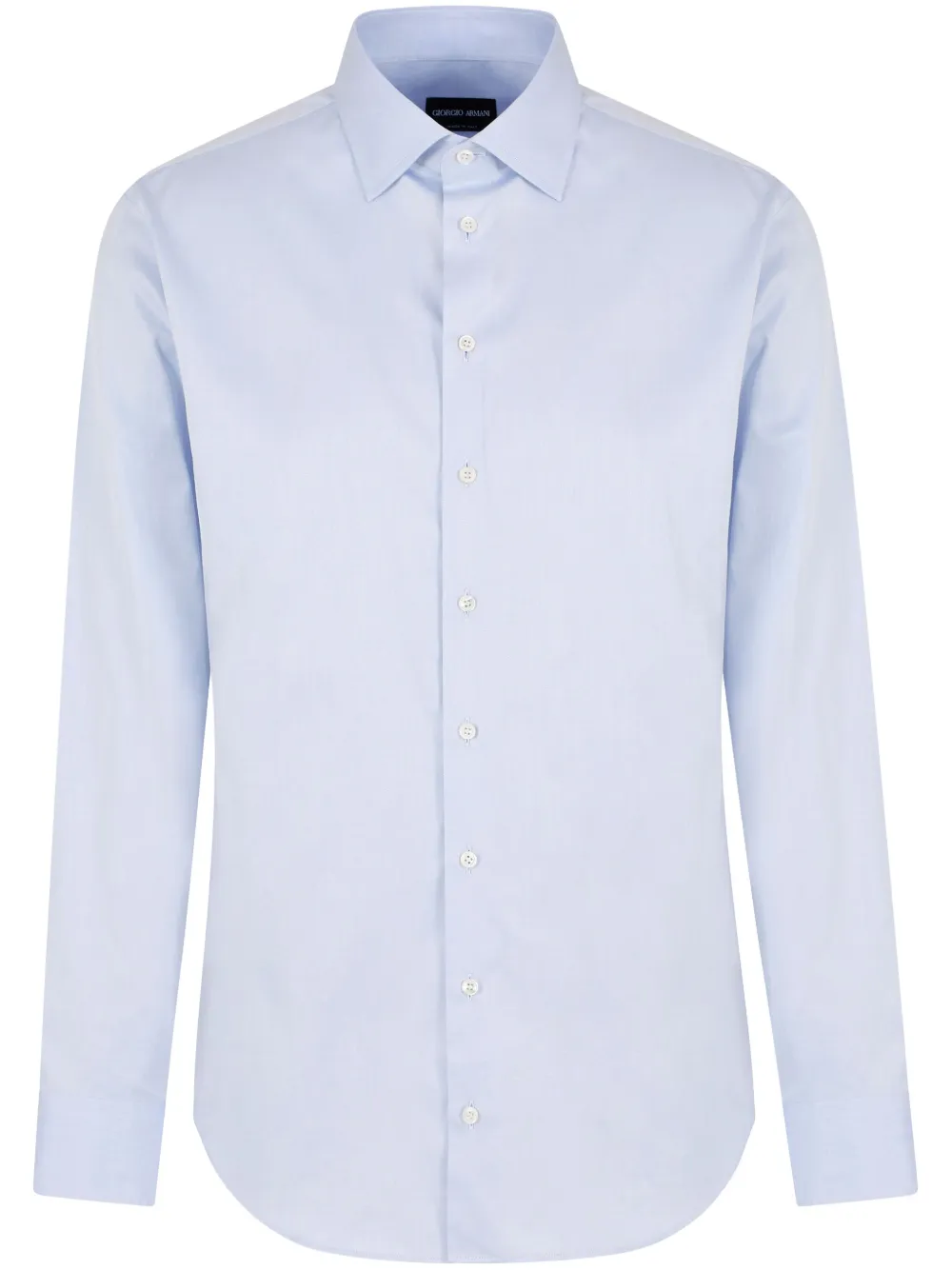 Giorgio Armani Cotton Shirt In Blue