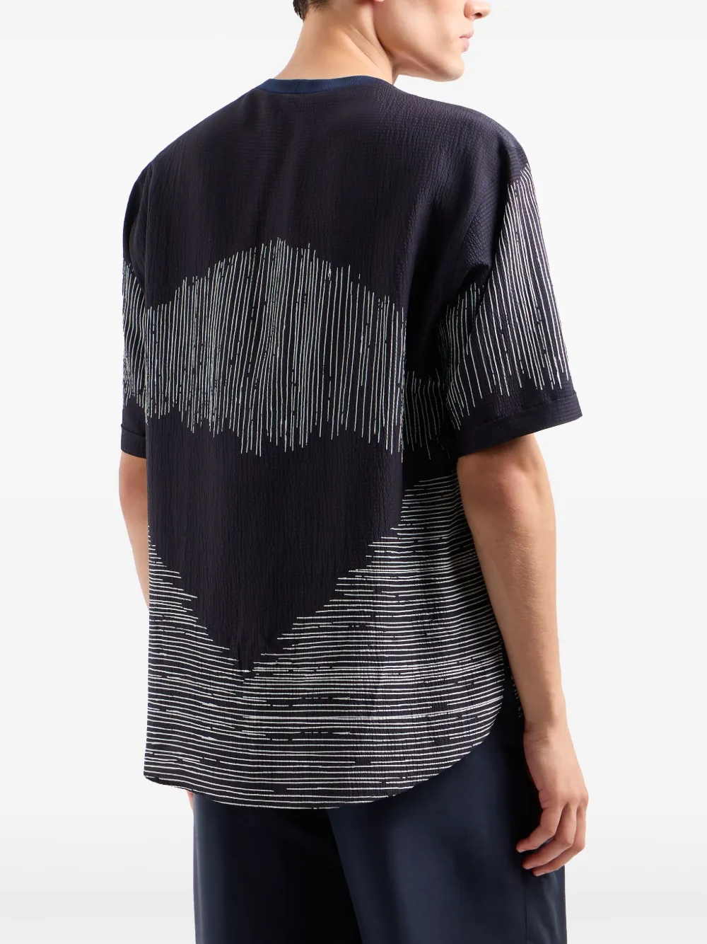 Giorgio Armani Fantasy T-shirt Blauw