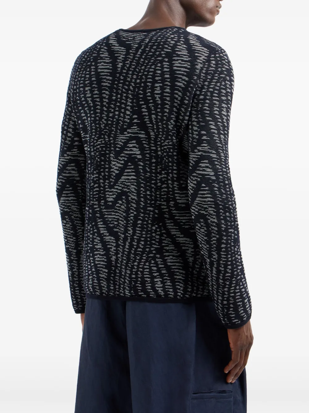 Giorgio Armani Trui met abstract patroon Blauw