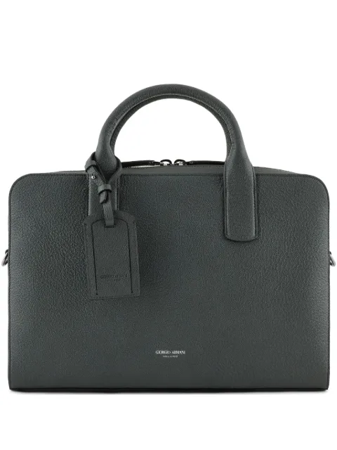 Giorgio Armani leather briefcase 