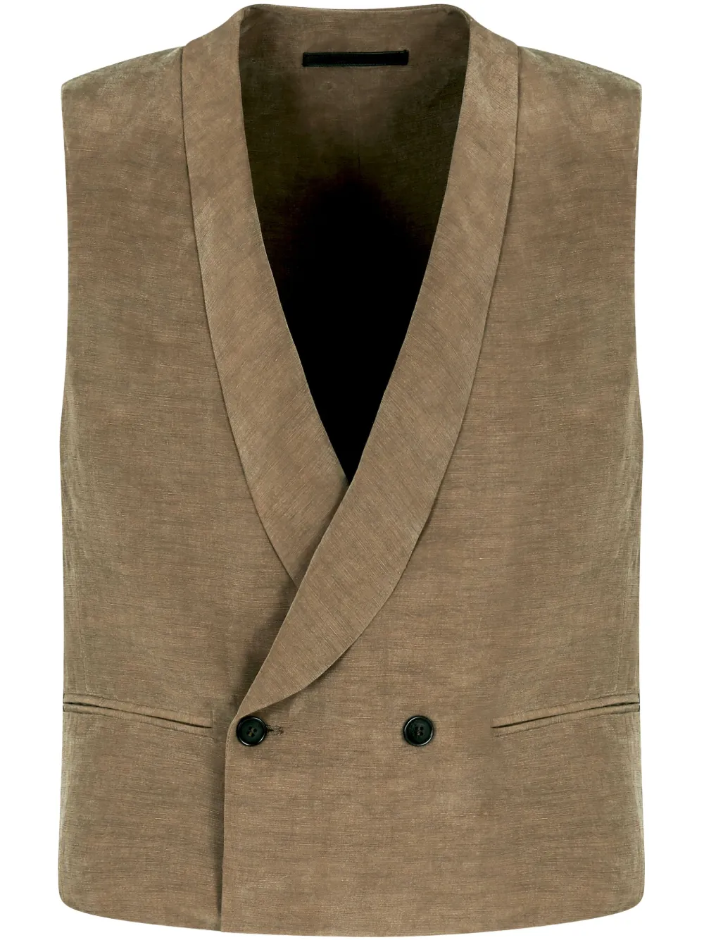 Giorgio Armani linen-blend waistcoat | Neutrals | Image 1