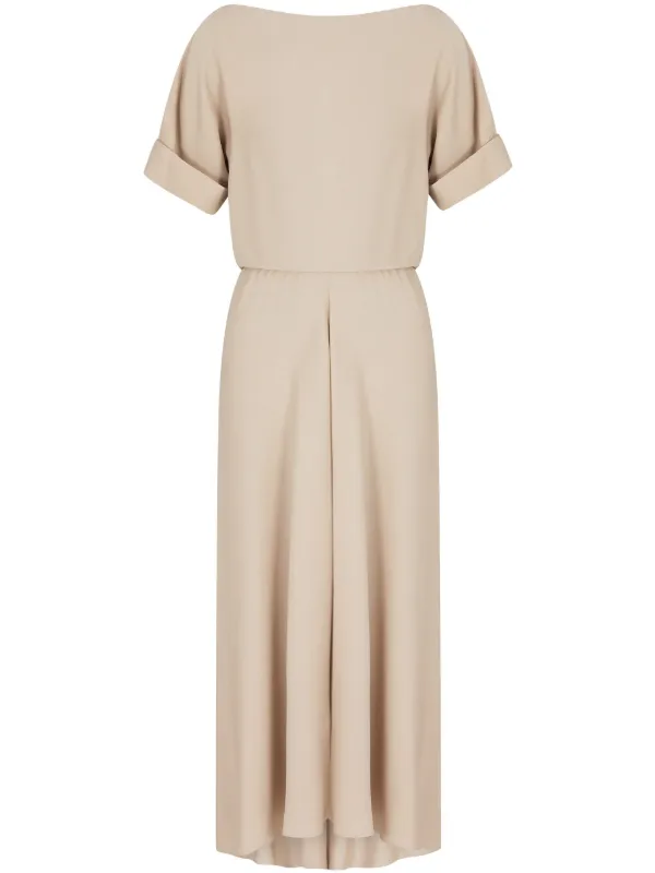 Giorgio Armani Asymmetric Dress in Neutrals