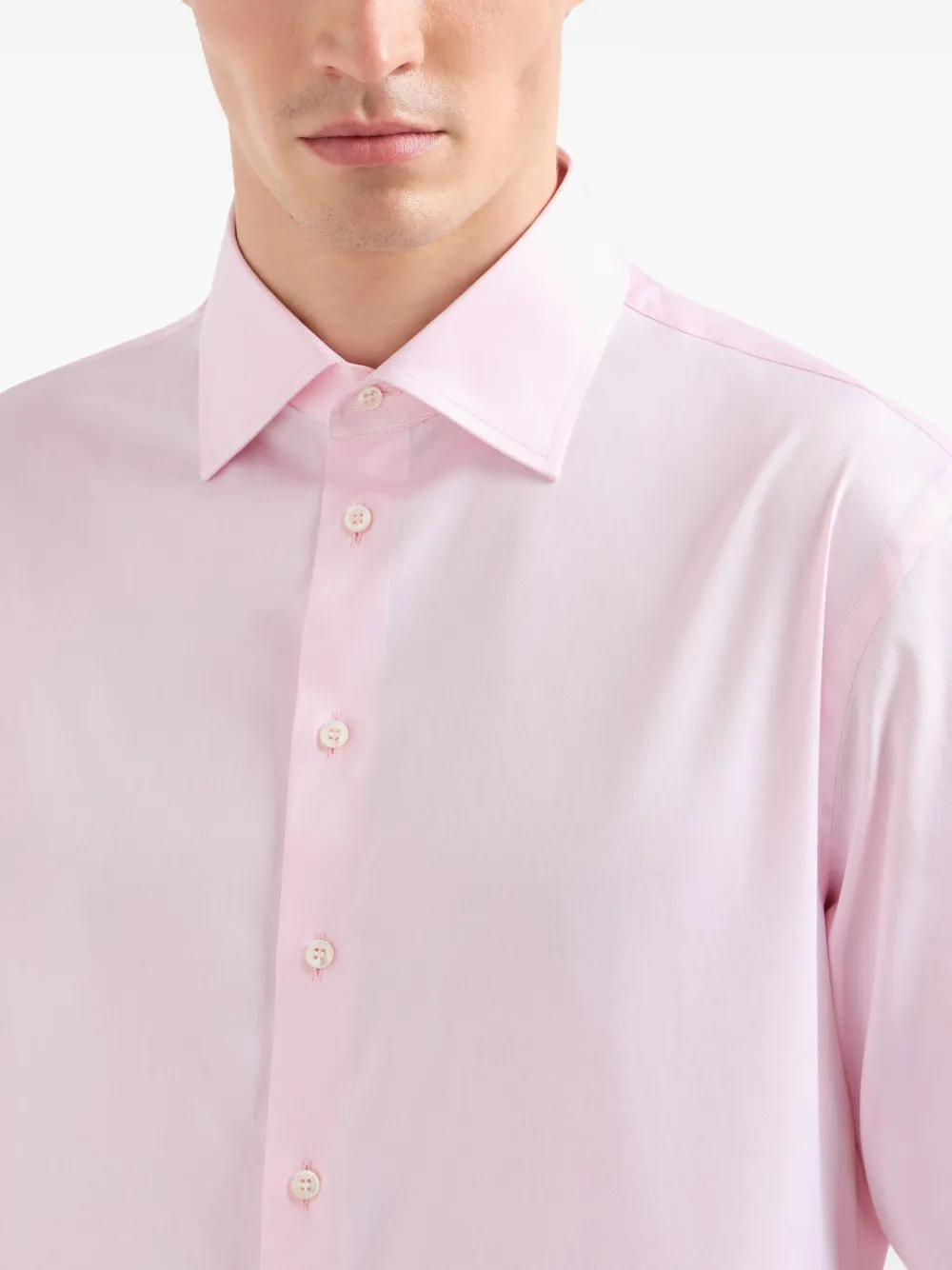 Giorgio Armani Katoenen overhemd Roze