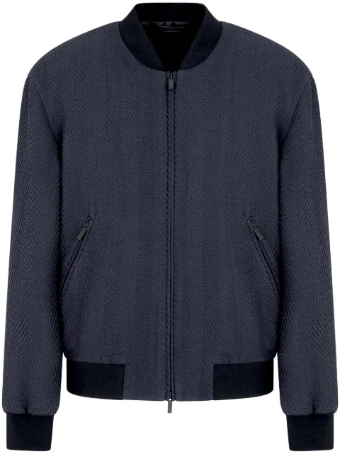 Giorgio Armani silk-blend bomber jacket