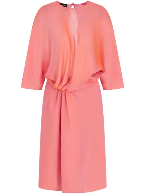 Giorgio Armani round neck midi dress 