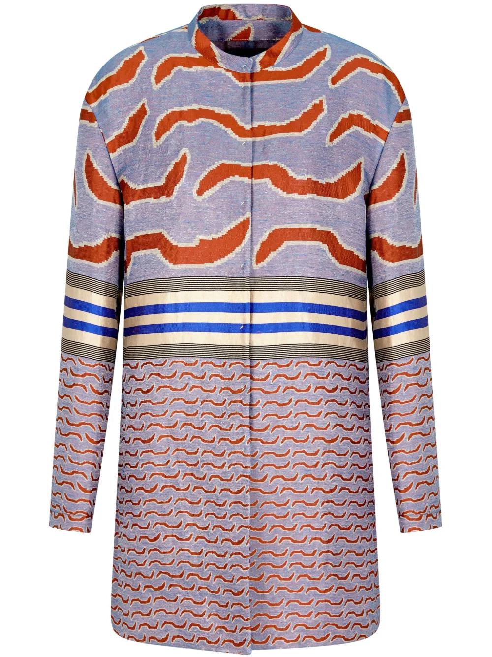 Giorgio Armani patterned-jacquard coat | Red | Image 1