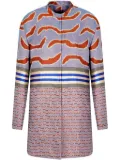 Giorgio Armani patterned-jacquard coat - Red
