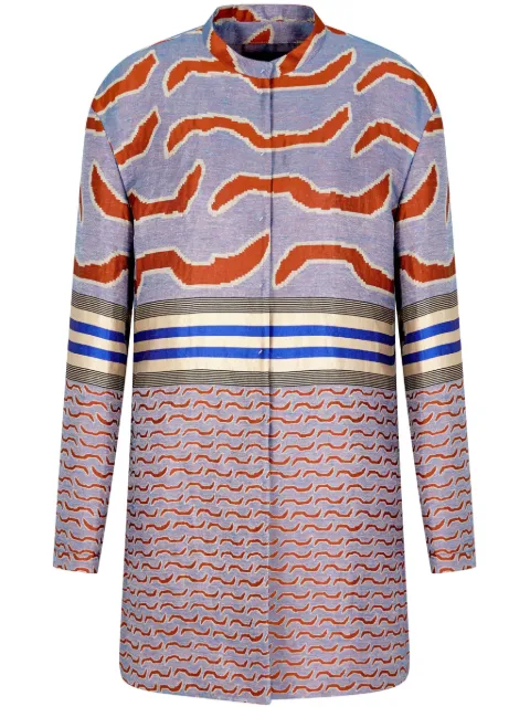 Giorgio Armani patterned-jacquard coat
