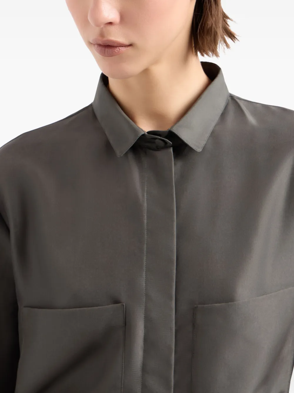 Giorgio Armani Patch Pocket Shirt In Green