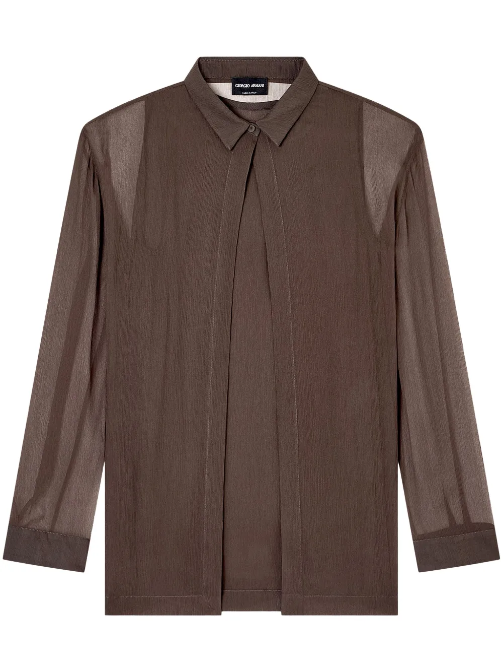 Giorgio Armani double-layer silk top | Brown | Image 1