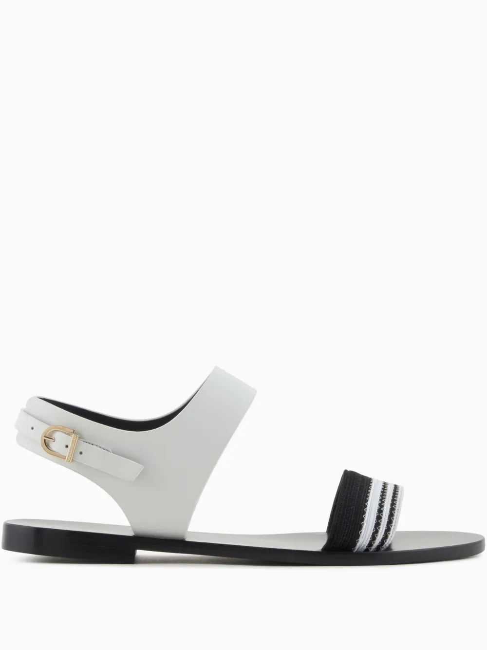 Giorgio Armani Sandali con dettaglio a righe - Nero