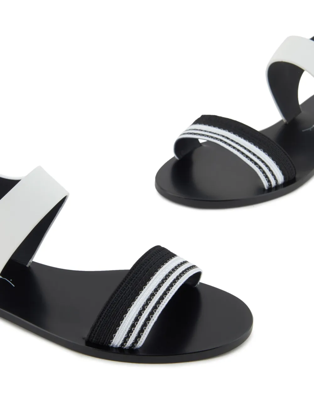 Giorgio Armani stripe-detail sandals Black