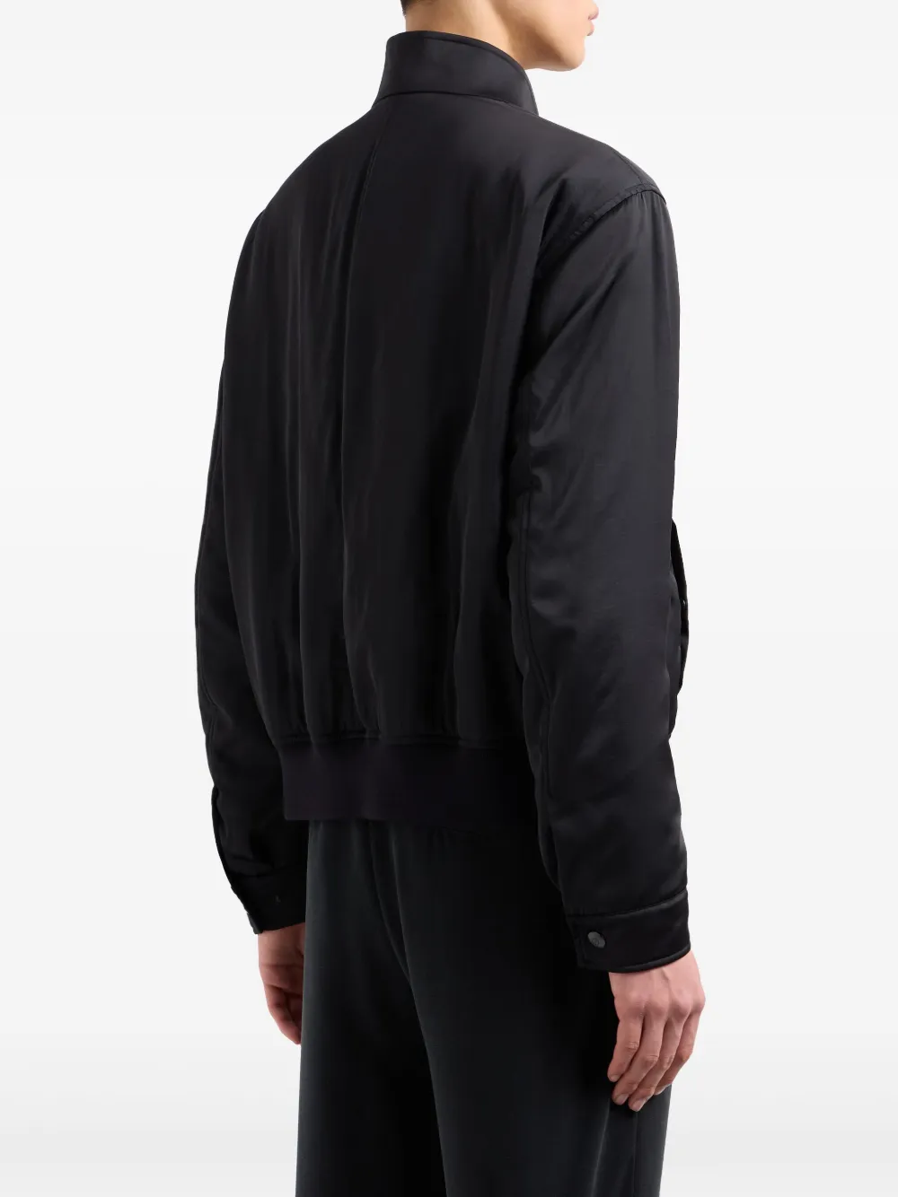 Giorgio Armani Bomberjack met vlakken Zwart