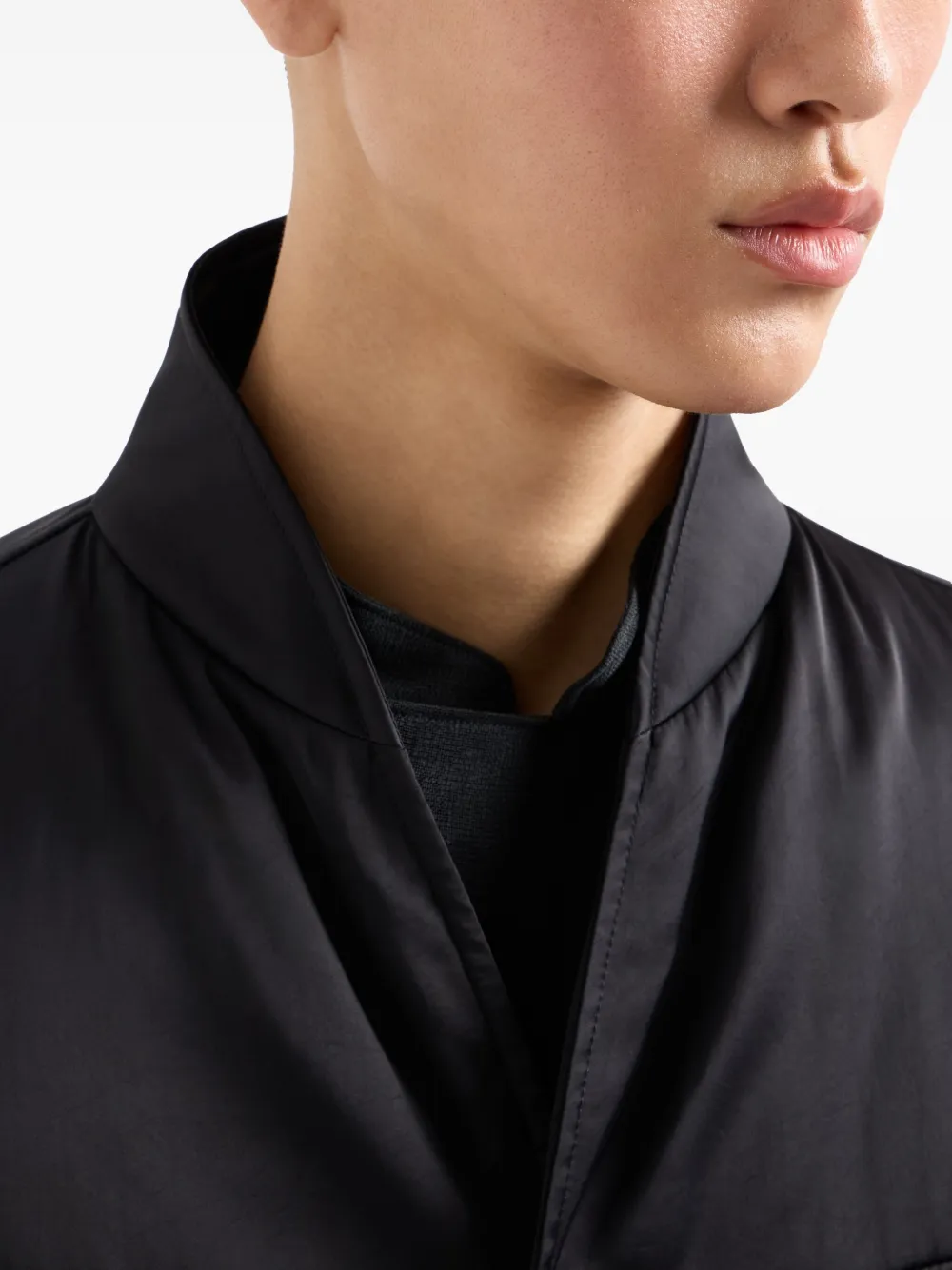 Giorgio Armani Bomberjack met vlakken Zwart