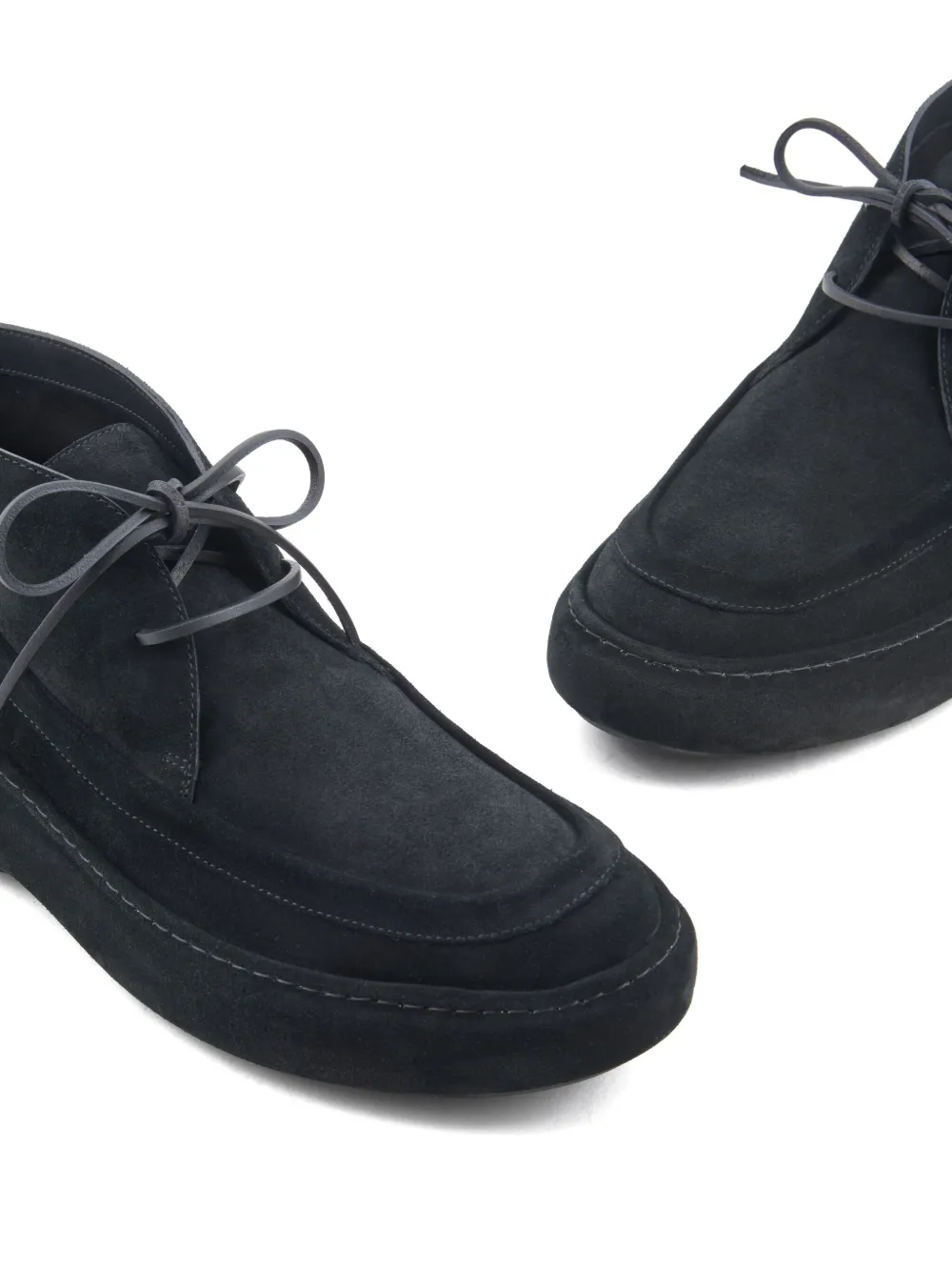 Giorgio Armani Suede Chukka Boots In Black
