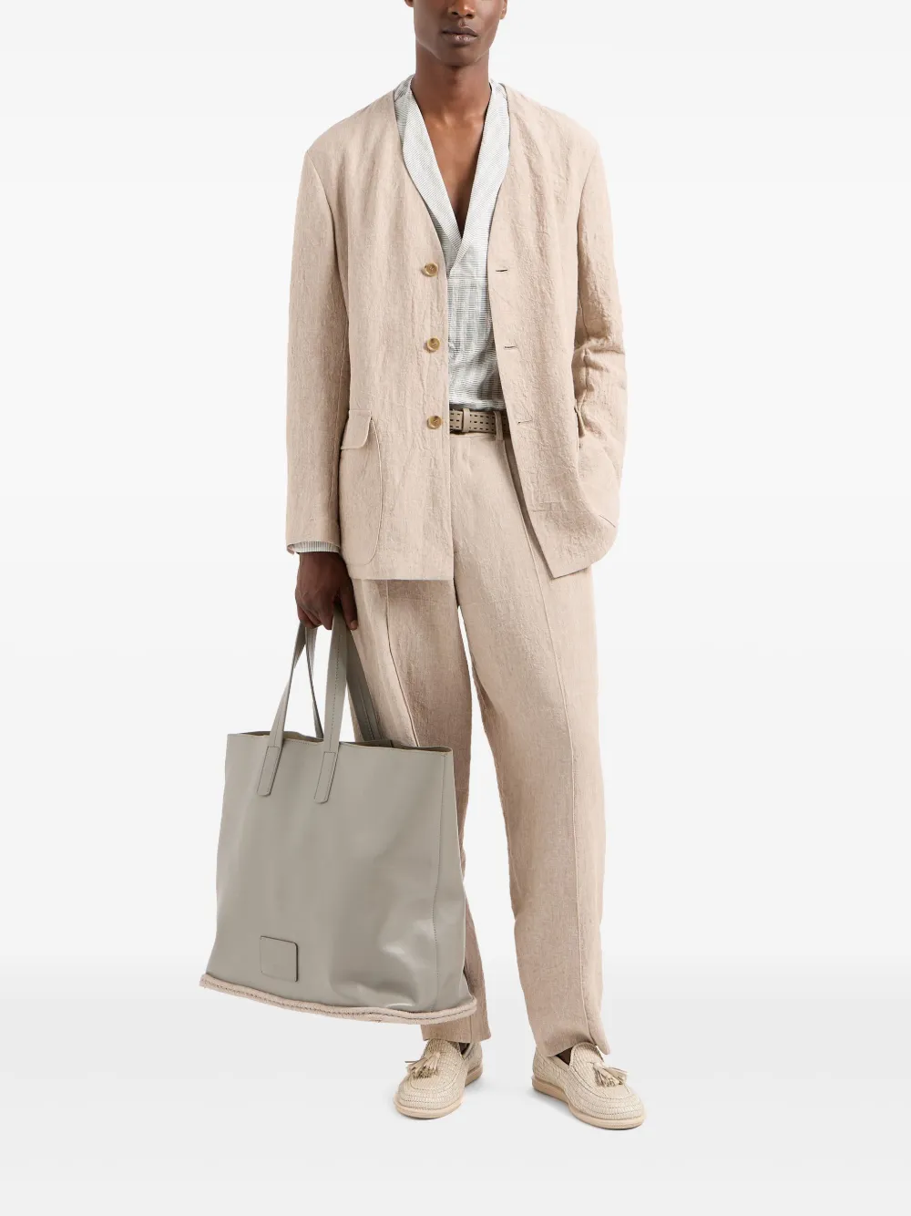 Giorgio Armani Linnen broek - Beige
