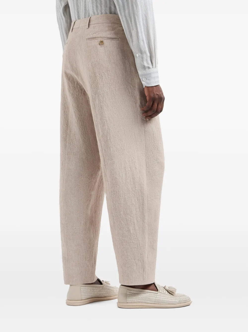 Giorgio Armani Linnen broek Beige