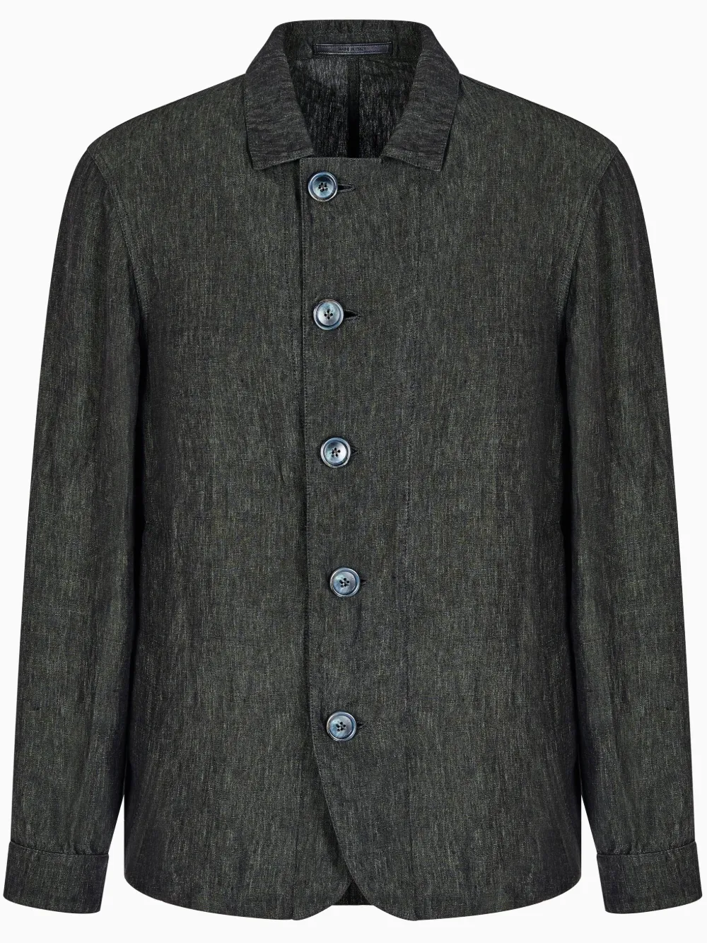 Giorgio Armani Giacca-camicia in lino - Verde