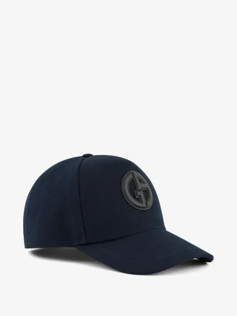 Giorgio Armani logo-appliqué cotton baseball cap