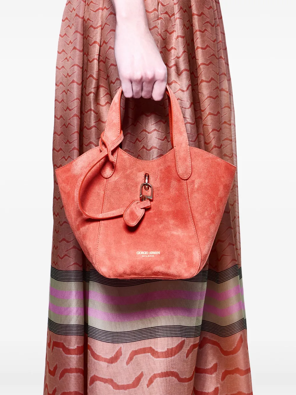 Giorgio Armani Suède shopper - Oranje