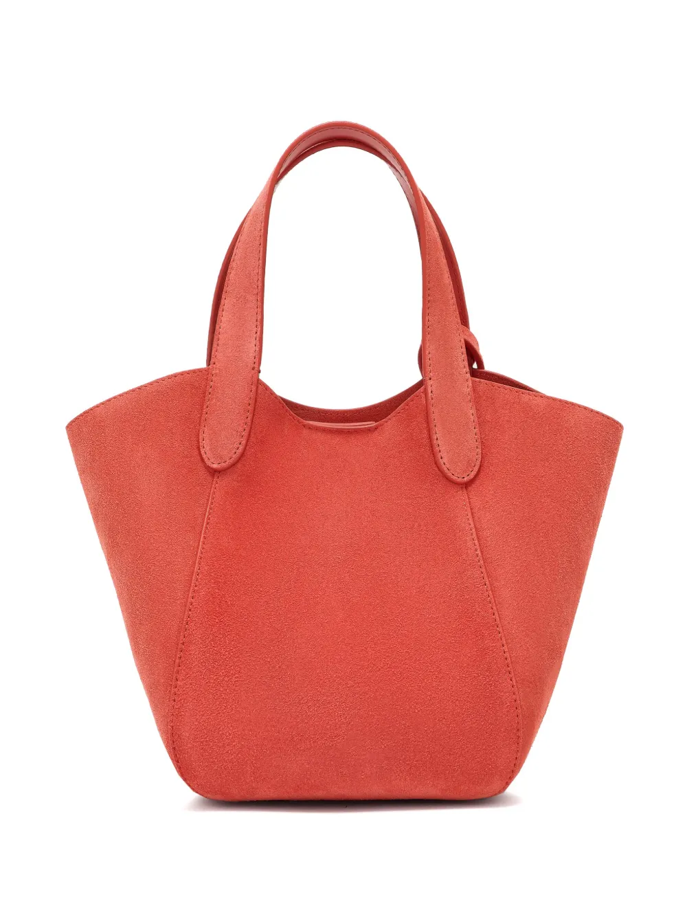 Giorgio Armani Small Suede Handbag In Orange
