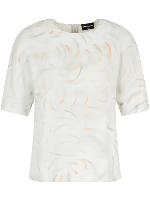 Giorgio Armani mulberry-silk T-shirt