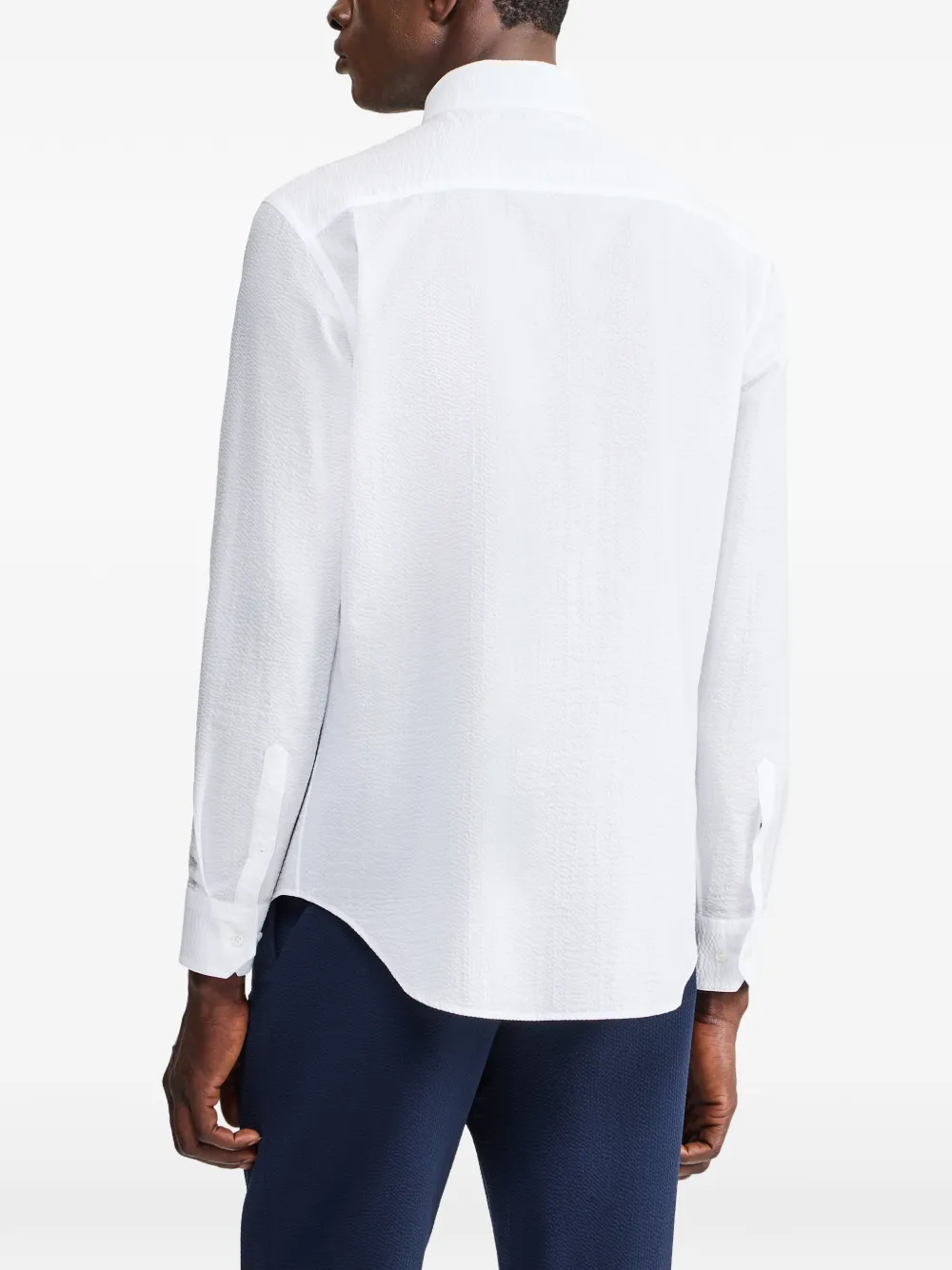 Giorgio Armani Katoenen overhemd Wit