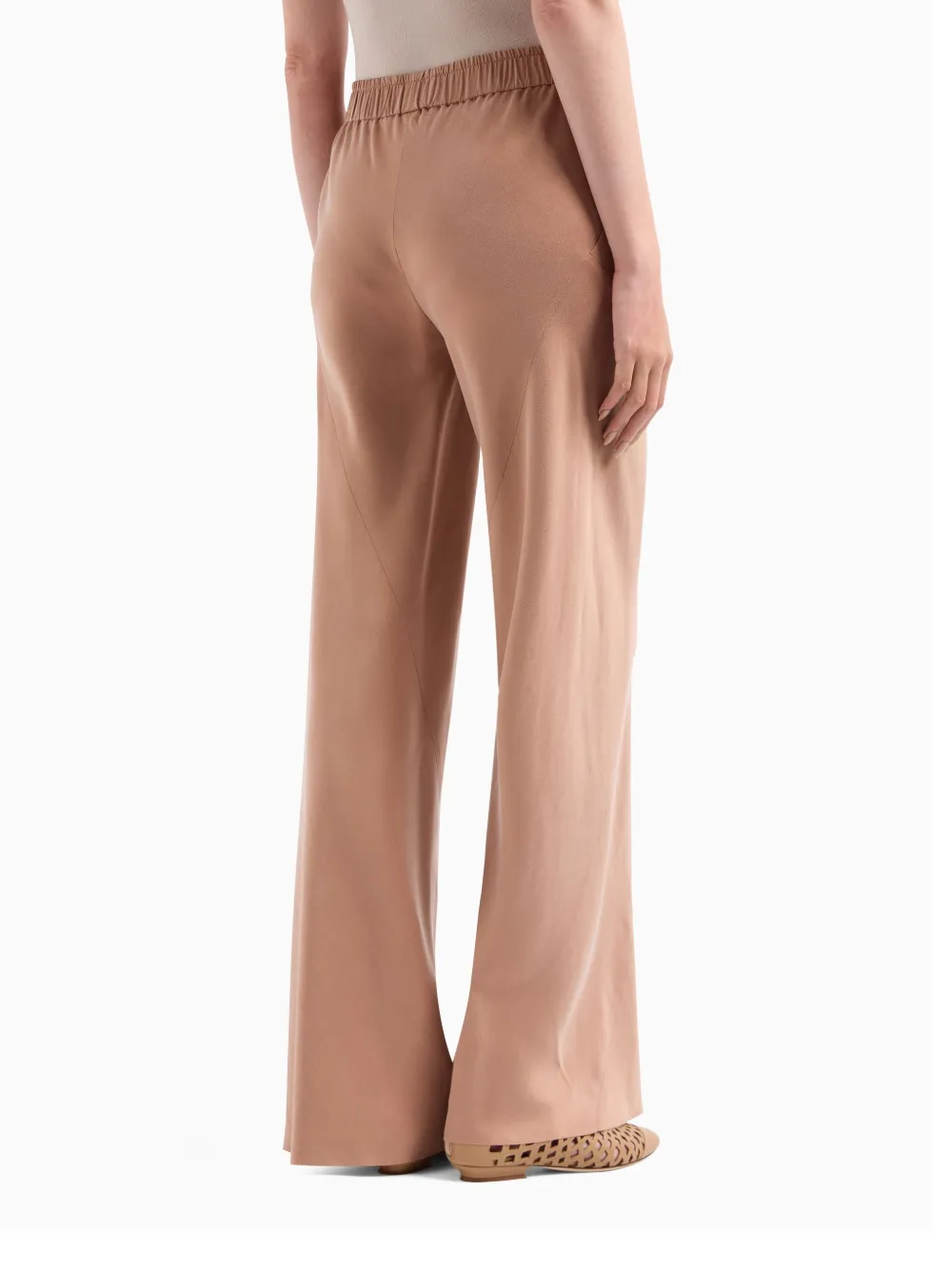 Giorgio Armani Palazzo broek van moerbei-zijde Roze