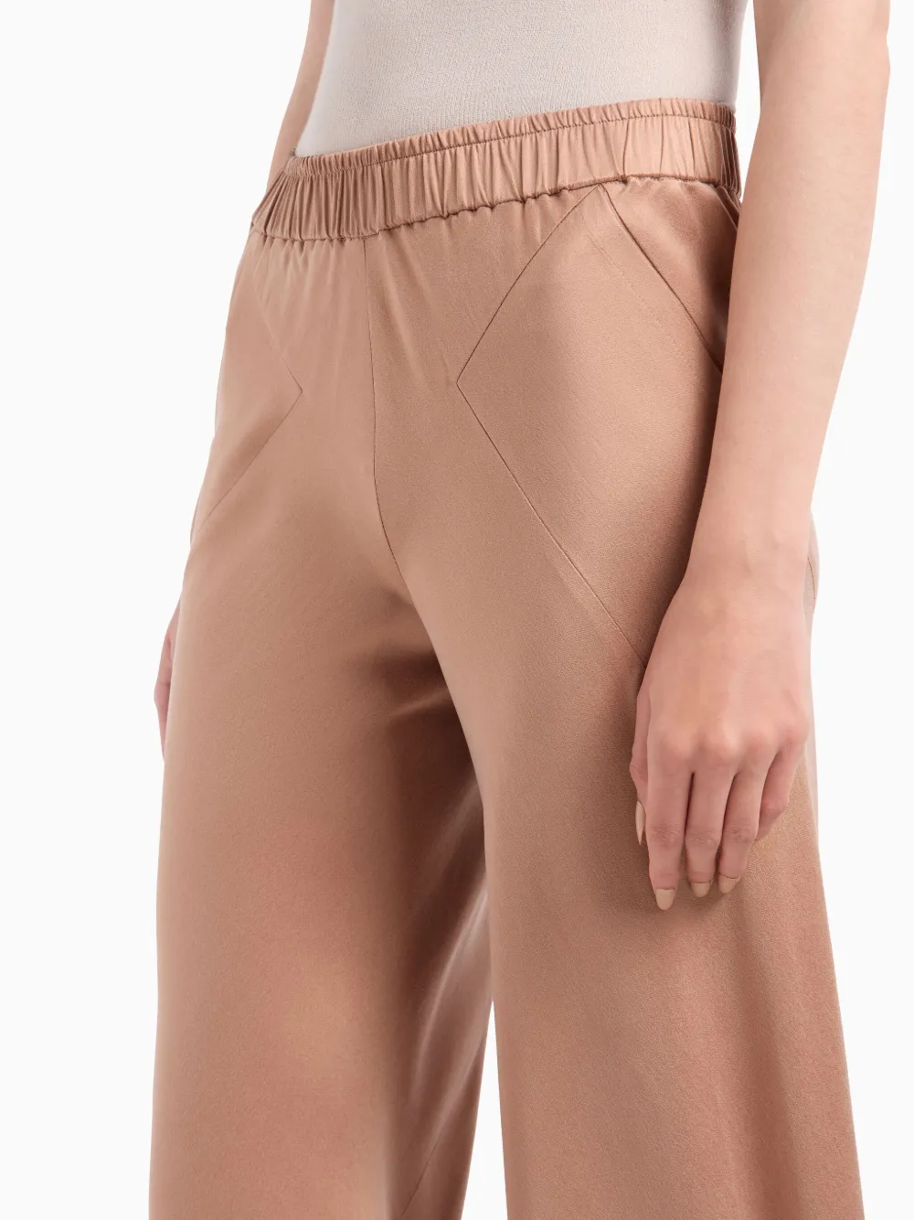 Giorgio Armani Palazzo broek van moerbei-zijde Roze