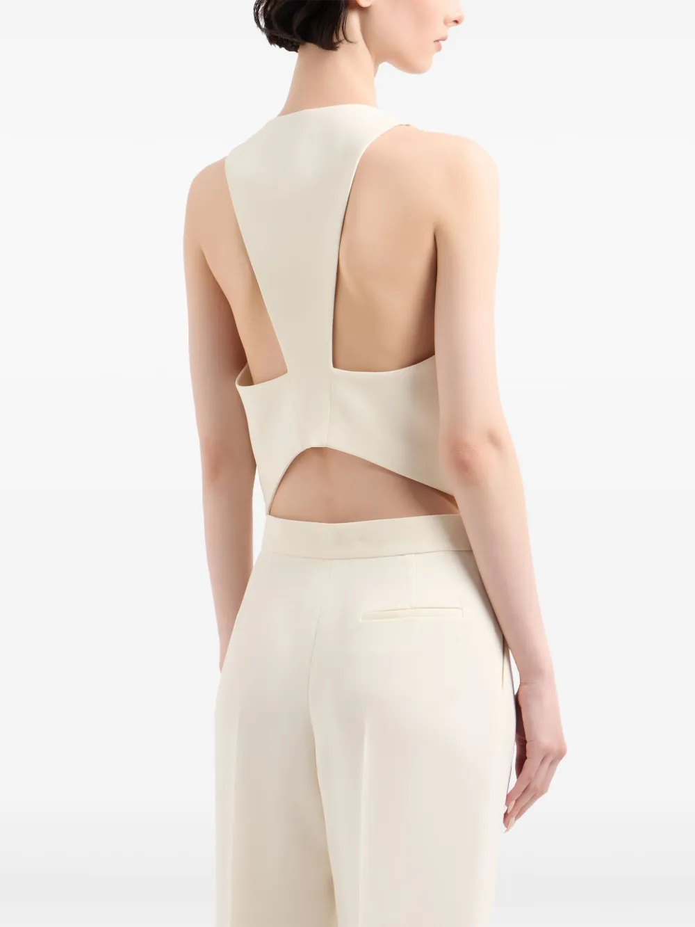 Giorgio Armani Zijden gilet Wit