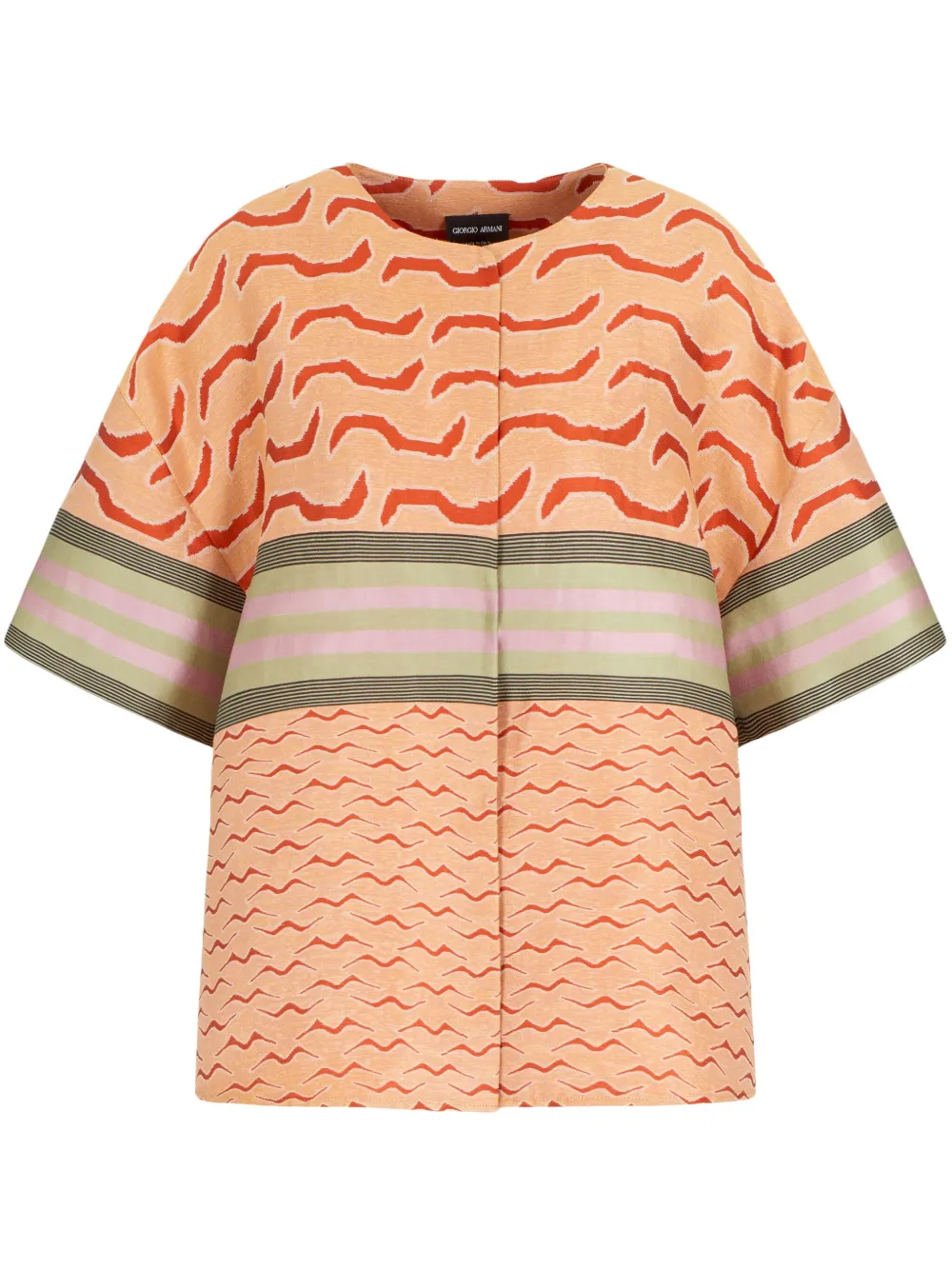 Giorgio Armani camisa con estampado geométrico | naranja | Image 1