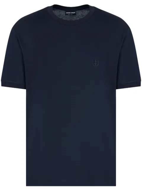 Giorgio Armani logo-embroidered T-shirt