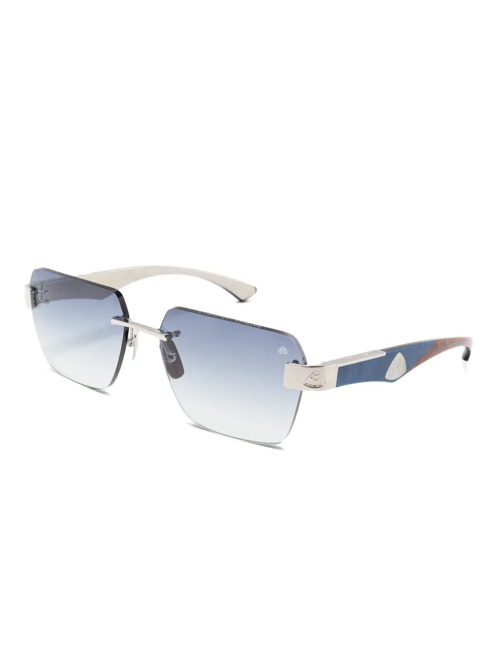 Maybach eyewear The Magic zonnebril met randloos geometrisch montuur Zilver