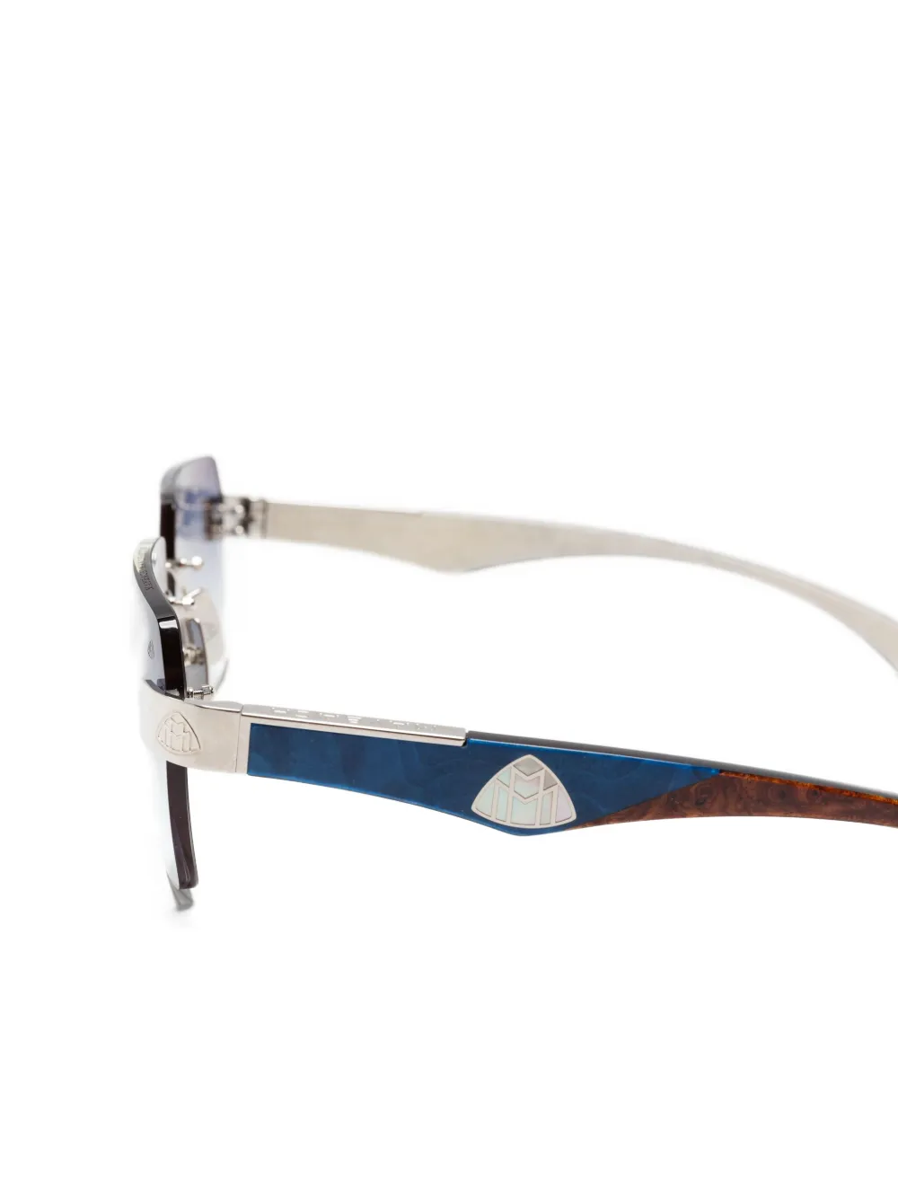 Maybach eyewear The Magic zonnebril met randloos geometrisch montuur Zilver