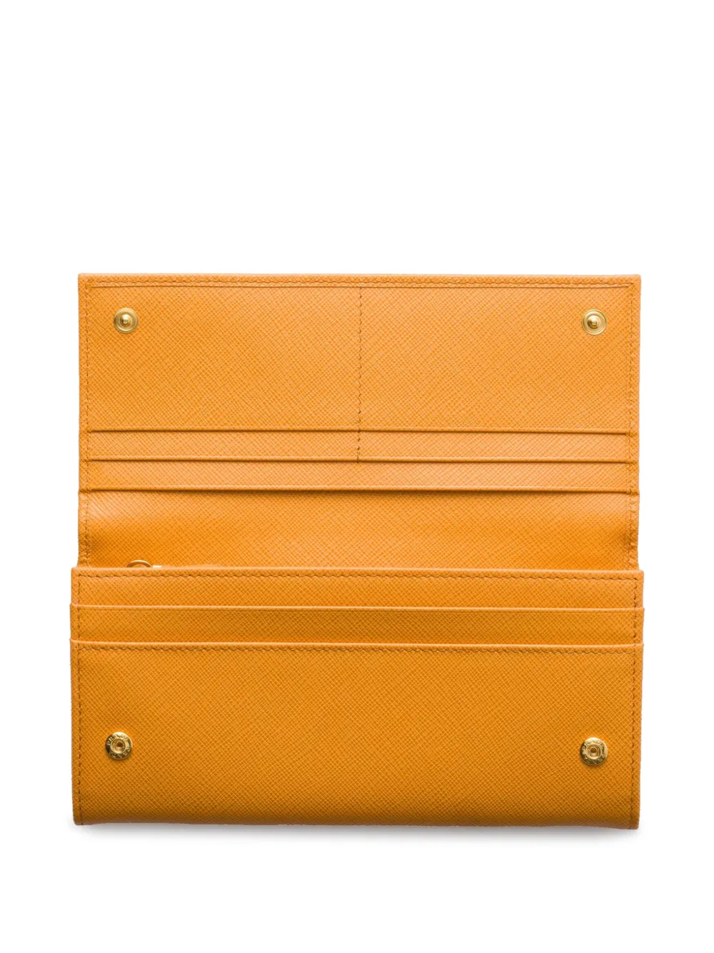 Prada Saffiano grote portemonnee Oranje