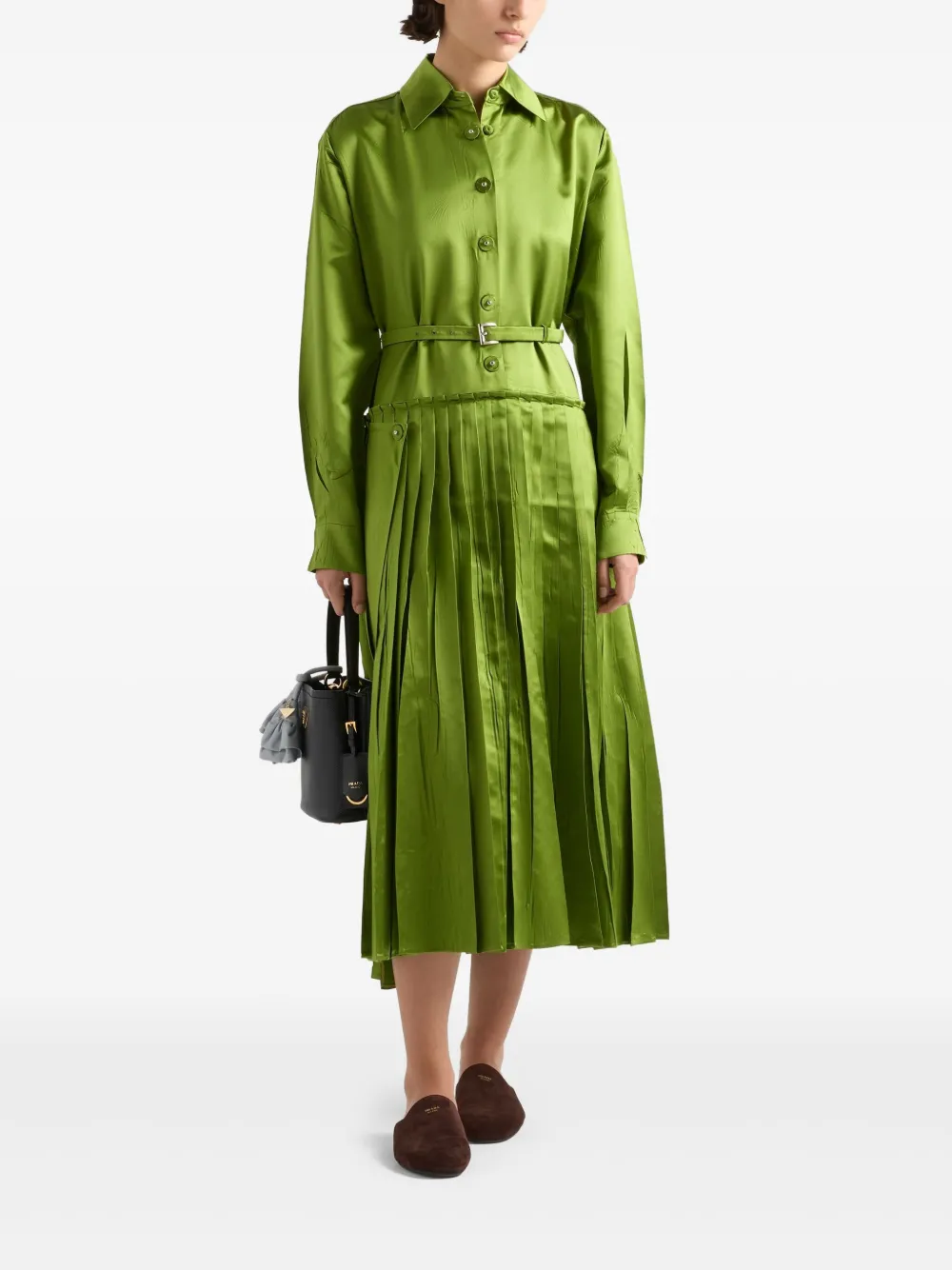 Prada Old Duchesse jurk - Groen