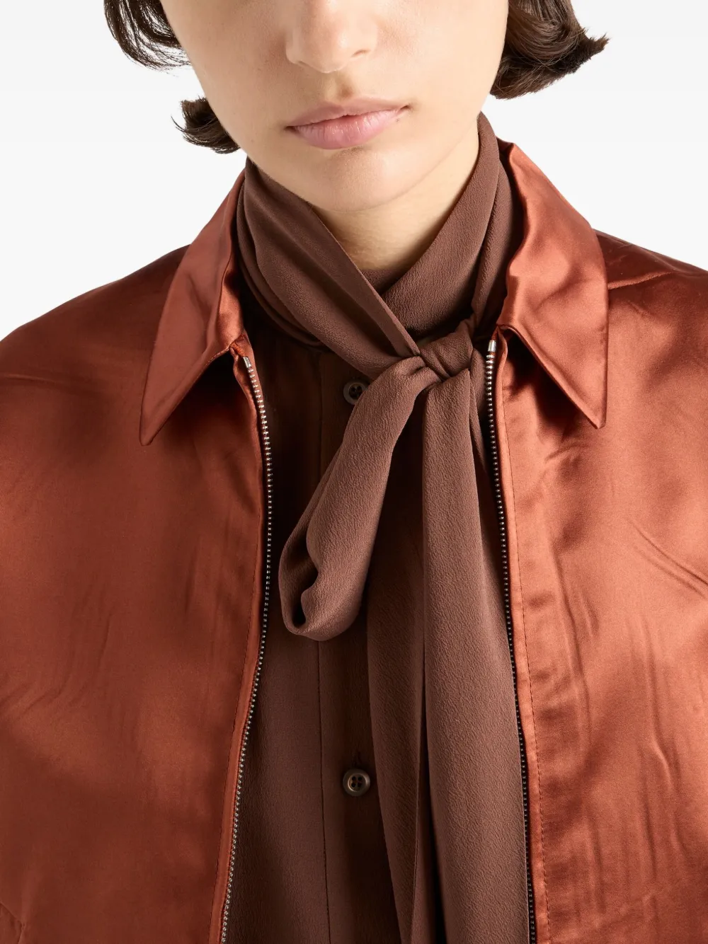 Prada Marocain blouse Bruin