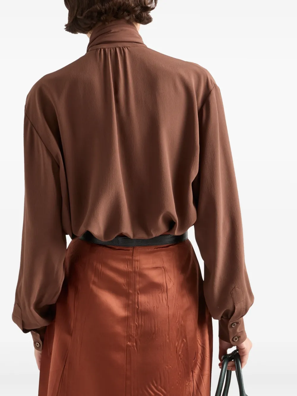 Prada Marocain blouse Bruin